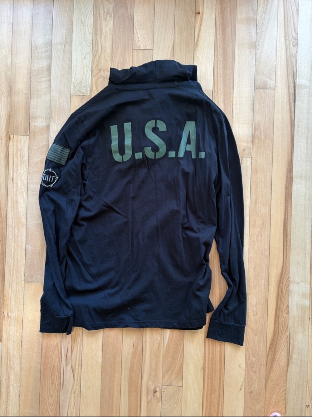 Boise State Broncos Black Hooded Long Sleeve Tee - Picture 2 of 2